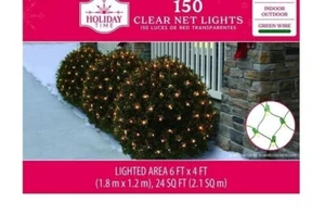 New ! Holiday Time 150-Count Clear Incandescent Net Lights, 24 sq. ft. - Picture 1 of 1