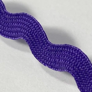 Purple Ric Rac Trim Ribbon Offray 12 Rolls Craft Scrapbook Card Making Gifts - Picture 1 of 14