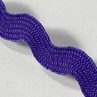 Purple Ric Rac Trim Ribbon Offray 12 Rolls Craft Scrapbook Card Making Gifts - Image 1 of 4