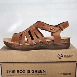 Size 7 Wide - Clarks April Belle - Tan Leather - Picture 1 of 9