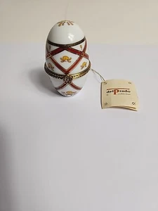 Del Prado ep17 Porzellan handgefertigt klappbar Schmuck Pillendose Eiform - Bild 1 von 11