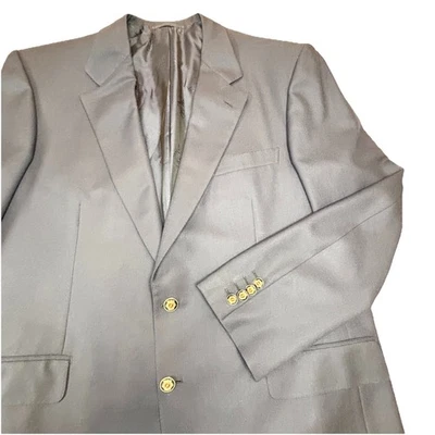 Brioni Palatino Gold Button Blazer Men’s 46 L Blue Wool Country Club Preppy - Image 1 of 4