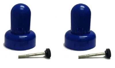 Paquete de 2 tapas de poste AZUL para caja de trampolín Skywalker Foto 1 de 3