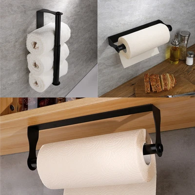 Dispensador de rollos de toallas de montaje en pared con soporte para rollos de papel para toallas para cocina baño Foto 1 de 4
