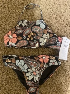 O’NEILL GIRLS MOD BOHO RUFFLE EDGE HIGH NECK SWIM SET - Picture 1 of 1