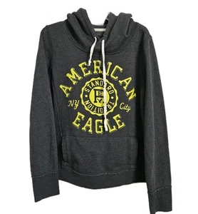 American Eagle Hoodie Women's XLarge Gray Logo Graphic Print Cotton Blend VGUC  - Picture 1 of 7