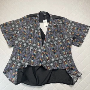 Nightmare Before Christmas Kimono Women’s Small Stained Glass Sheer Keyhole Back - Picture 1 of 11