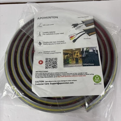 Cubierta de cable de piso de goma de 10 pies de alta resistencia tira visual amarilla sin desmontaje Foto 1 de 4