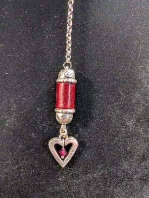 Collar Brighton Corazón Canción ESPERANZA Corazón Rojo Colgante Diapositiva Plateado Cristal Foto 1 de 4