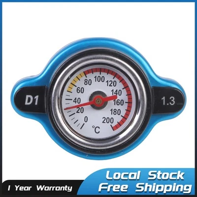 1.3Bar Car Vehicle Radiator Cap Cover Water Temperature Meter Thermostatic Gauge - Image 1 of 4