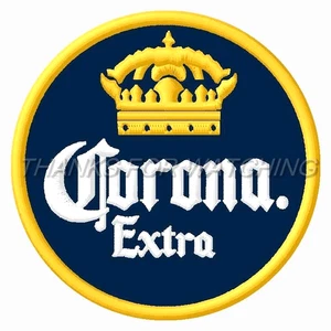 PARCHE CORONA EXTRA BORDADO PLANCHA/COSER 2-3/4" BOTELLA DE CERVEZA LAGER PÁLIDA NASCAR - Imagen 1 de 2