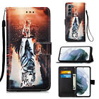 for Samsung Note 10 Lite J4 Plus Pattern PU Leahter Flip Wallet Case Phone Cover