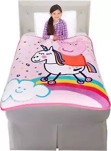 Peppa Pig Kids Bedding Super Soft Micro Raschel Throw, 46 in X 60 In, by Franco, - Picture 1 of 12