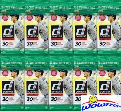 (10) 2018 Donruss Baseball Sealed JUMBO FAT Packs-300 Cards-OHTANI/ACUNA RC Year - Image 1 of 2