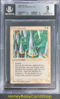 MTG Limited Edition Alpha 1993 Wall of Swords BGS 9.0Q++ (Quad++) Mint 93/94 - Image 1 of 4