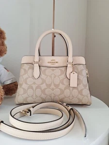 New Coach Mini Darcie Carryall Bag Crossbody In Blocked Signature Canvas  - Picture 1 of 10