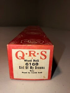 QRS Player Piano Word Roll 6168 Girl Of My Dreams Harold Scott - Picture 1 of 3