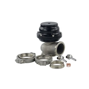 BLACK 44mm Turbo Exhaust Mainfold External V-Band Wastegate Dump Pipe Value/Ring - Picture 1 of 5