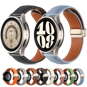 Pasek do Samsung Galaxy Watch 6 5 4 44/40mm pasek skóra klamra magnetyczna - Zdjęcie 1 z 22