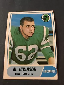 1968 TOPPS FOOTBALL #195 AL ATKINSON NEW YORK JETS NM - Picture 1 of 2