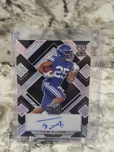 2022 Leaf Metal Draft Tyler Allgeier Silver Black XRC Auto /5 Atlanta Falcons - Bild 1 von 3