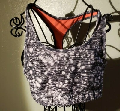 Champion Women's Sport Bra, Size Medium, Gray & White  - Image 1 of 3