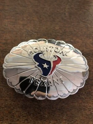 Fivela de cinto nativo americano Navajo Houston Texans deslumbrante cinto Ronald Sardo #A - Imagem 1 de 4