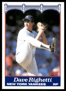 1989 SCORE Dave Righetti #6 NatWest Promo NY Yankees Baseball Card - Picture 1 of 2