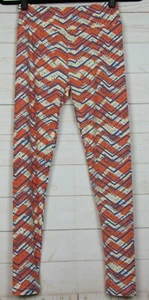 Lularoe Women's Leggings One Size OS Orange, Cream, & Blue New - Picture 1 of 3