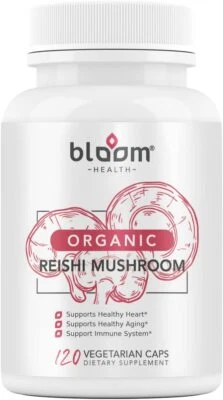 Capsule di Funghi Reishi Biologiche | 1.000mg | Conteggio 120 | NON OGM - Immagine 1 di 4