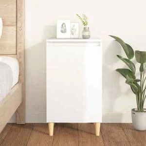High Gloss Bedside Table Drawers Storage Side Cabinets Wooden Nightstand White - Picture 1 of 12