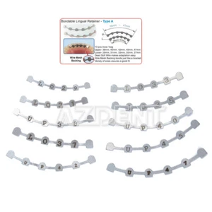 Dental Orthodontic Lingual Retainer Tooth Bonding Splits Wire Mesh Backing Mark - Picture 1 of 6