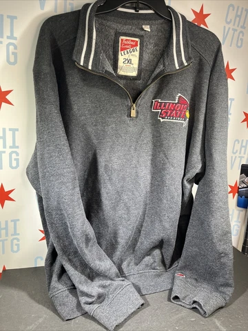 Illinois State Redbirds / ISU Gray Men’s 1/4 Zip Sweatshirt 2XL Ext Condition Cover