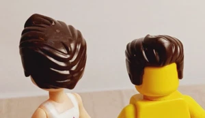 New LEGO Hair GREASER Ducktail Combed Elvis WIG Pompadour 50's Hairdo Boy MAN - Picture 1 of 1