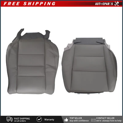 For 2008-2012 Honda Accord Passenger Bottom & Lean Back Leather Seat Cover Gray - Image 1 of 4