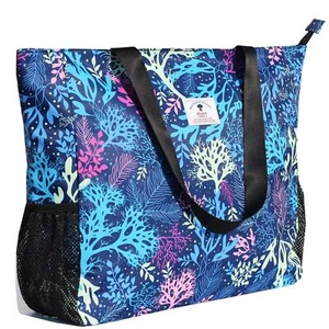 LARGE BEACH BAG Water Resistant Lightweight 20 inch Women Oversize Tote Bag f... - Picture 1 of 9
