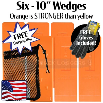 COLD CREEK LOGGERS 6 - 10" USA HARD logging Felling Bucking Tree Forestry Falling Spiked Wedges