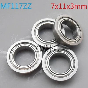 4pcs MF117zz Sealed Flange Bearing 7 x 11 x 3 mm for TAMIYA TRAXXAS RC Hobby DIY - Picture 1 of 1