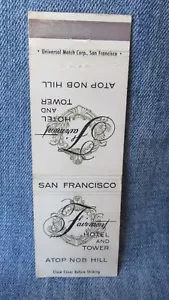 Cubierta de colección Fairmont Hotel San Francisco California Matchbook LC4 - Imagen 1 de 2