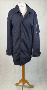 ASOS Navy Lightweight Trench Coat With MA1 Pocket Medium BOX1 NN 04 - Picture 1 of 5