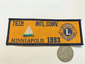 Lions Club 76th International Convention 1993 MINNEAPOLIS MN. Cloth Patch Unused - Picture 1 of 1
