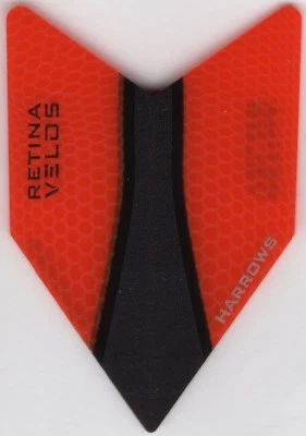 Orange RETINA VELOS HARROWS Dart Flights: 3 per set