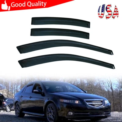 For Acura TL 2004-2008 Window Visors Vent Sun Shade Rain Guard Deflector Foto 1 de 4