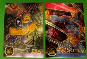 1995 Flair Marvel Annual Limited Edition Insert Cards Thing Cyclops Lot 2 NM - Picture 1 of 2