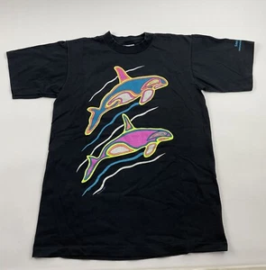 VINTAGE 92 Single Stitch Orca San Diego Natural History Museum T Shirt Mens L - Picture 1 of 12