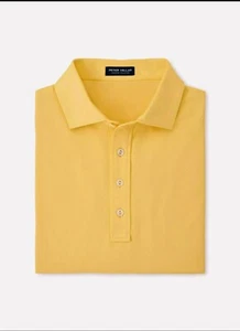 Peter Millar Crown Crafted Short Sleeve Polo Sunflower Yellow Size Large NWT - Picture 1 of 4
