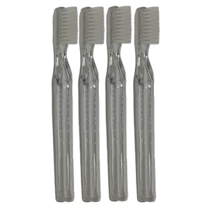 4 PK Supermile 45° Cepillo de Dientes Ergonómico Cristal Transparente CERDAS de Nailon NUEVO - Imagen 1 de 3