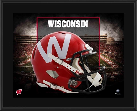 Wisconsin Badger 10.5x13 2012 Alternate Helmet Sublimated Plaque - Fanatics Cover
