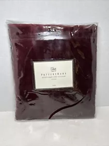 Pottery Barn MEGAN Wine Burgundy Red Velvet Dining Chair Slipcover Cotton - Picture 1 of 16
