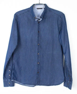 Peak Performance Men's Casual Denim Shirt Size M - Image 1 of 4